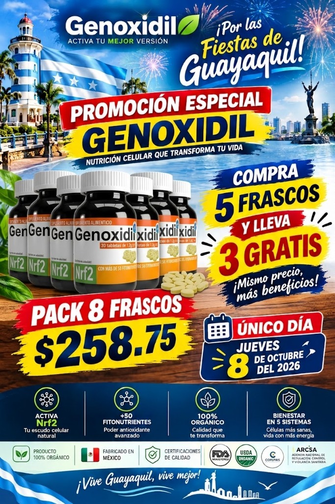 Afiche Oficial Promoción Fiestas de Guayaquil Genoxidil